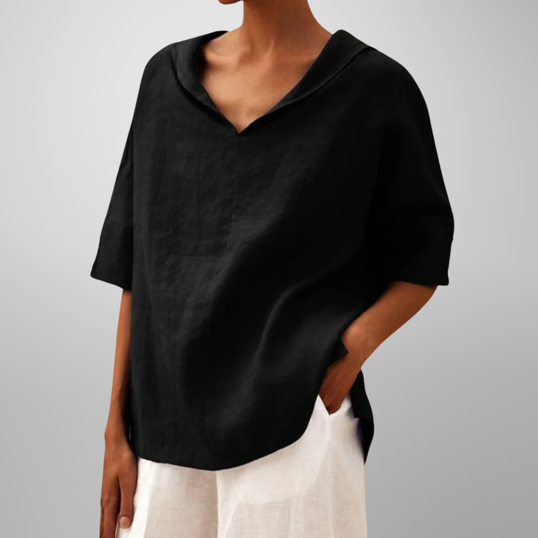Lucy – Cotton Loose-Fitting Blouse