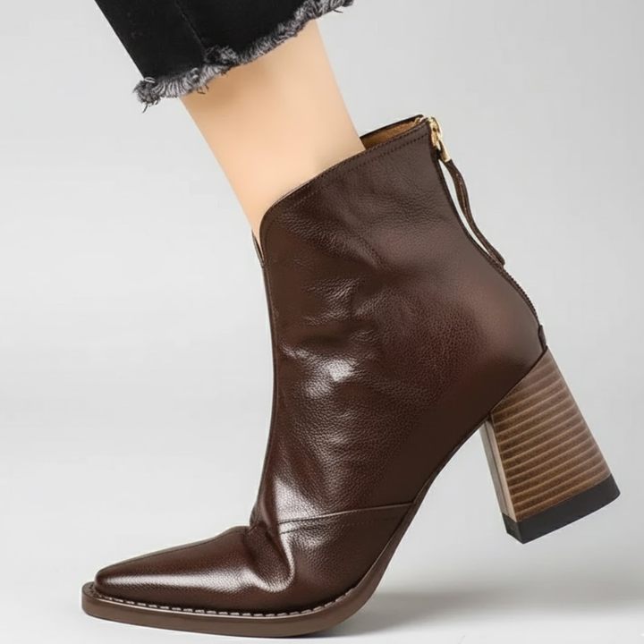 Luxury Mid-Heel Ankle Boots
