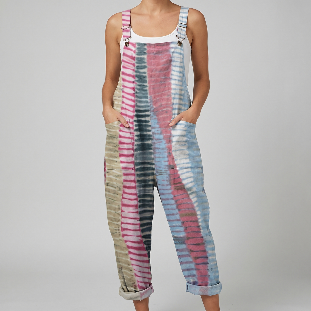 Kalani™ | Vertical Tie-Dye Stripe Jumpsuit