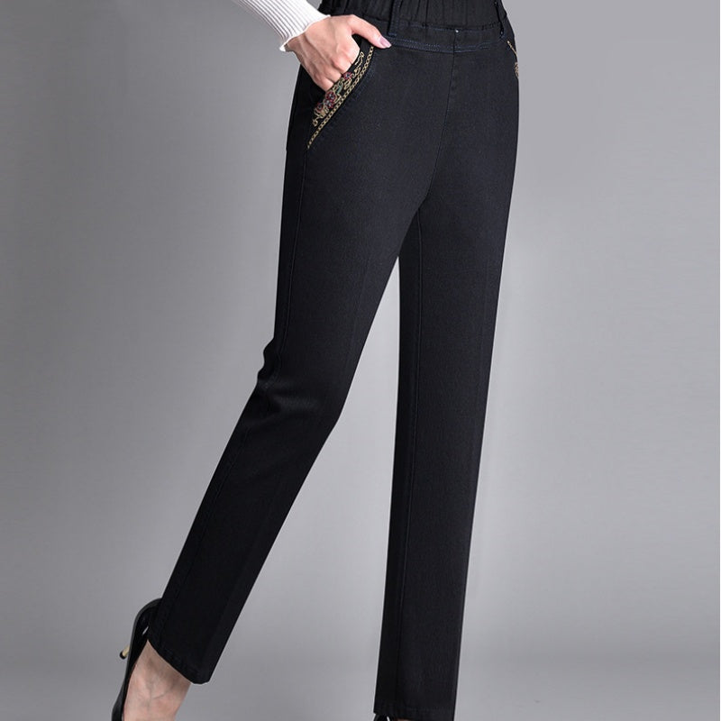 Women's Side Pocket Elasticated Waist Jeans